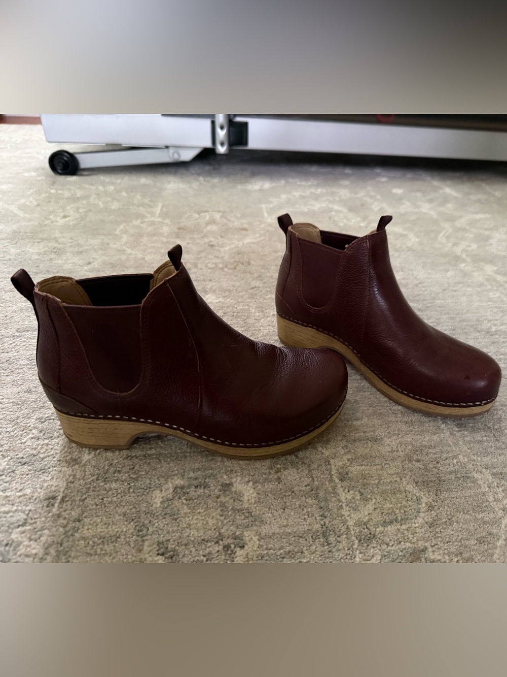 Dansko Becka Women's Cordovan Clog Boot Bootie Sz 37 LN